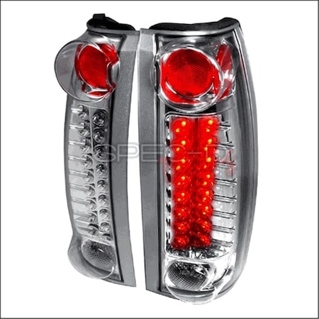 Overtime LED Tail Lights for 88 to 98 Chevrolet C10 - Chrome - 18in. L x 12in. W x 10in. H OV3193575